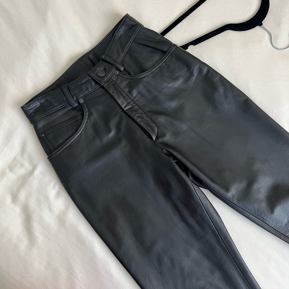 Genuine Vintage High Waisted Leather Pants